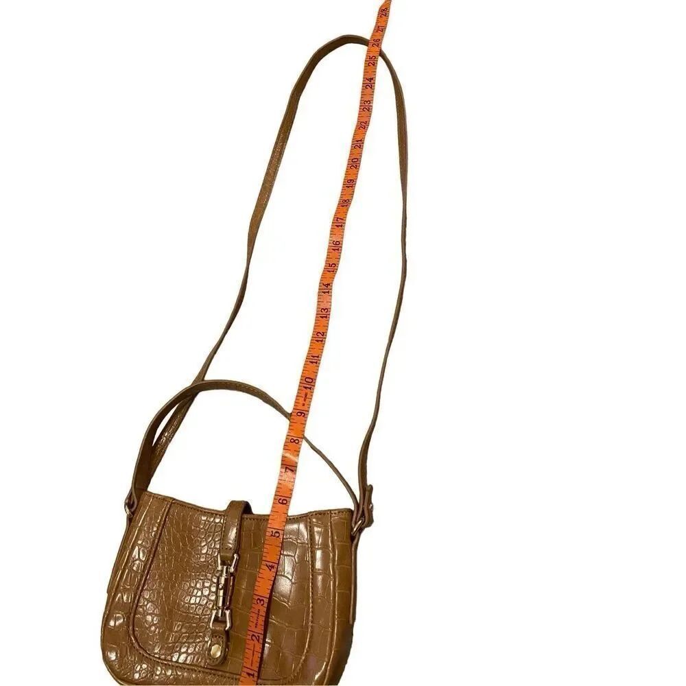 Brown Faux Leather Crossbody Shoulder Bag Purse Boho Bohemian Classic Business - Picture 13 of 13